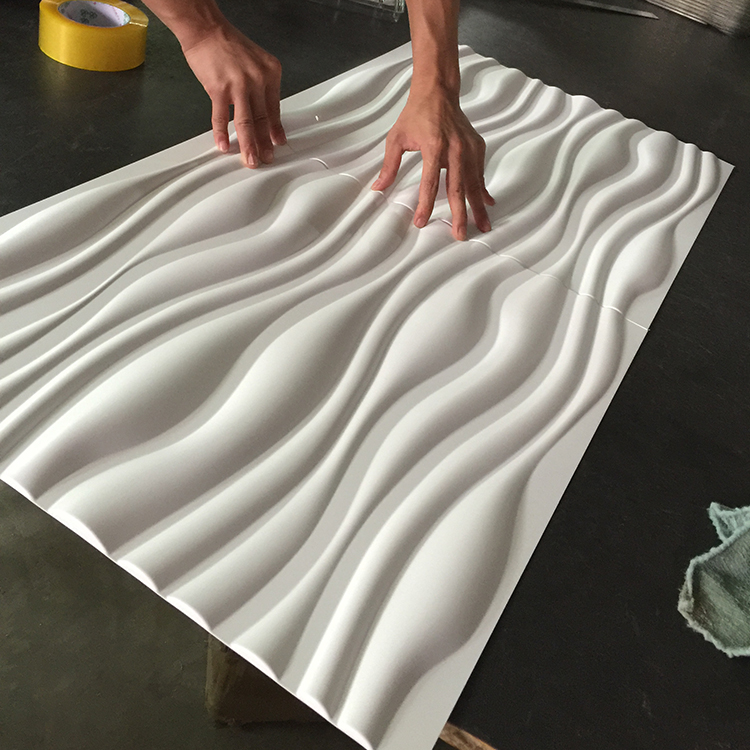 hullám mintás falpanelek 50x50 cm