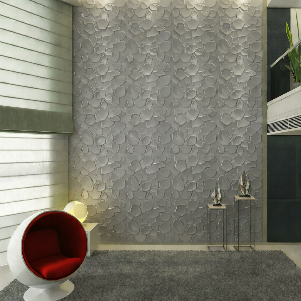 absztrakt kőhatású 3d falpanel kőmintás panel 50x50