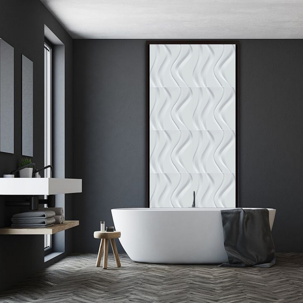 hajnalka 3D hullámintás falpanel fürdöszobába hajnalka 3D hullámintás falpanel fürdöszobába