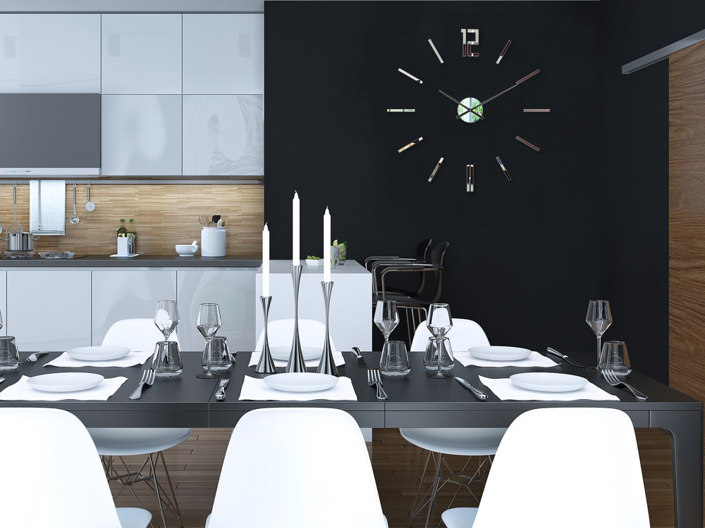 Óriás falióra ezüst 75 cm