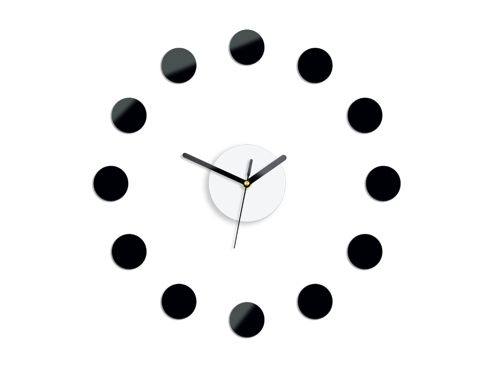 Minimál falióra fekete fehér