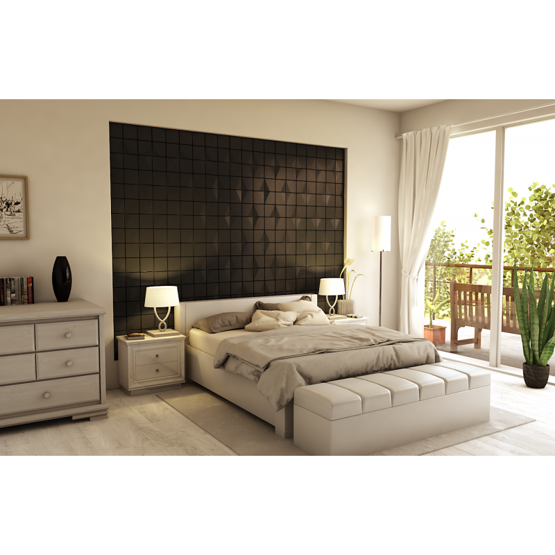 cabaray-3d-falpanel éjsötét fekete