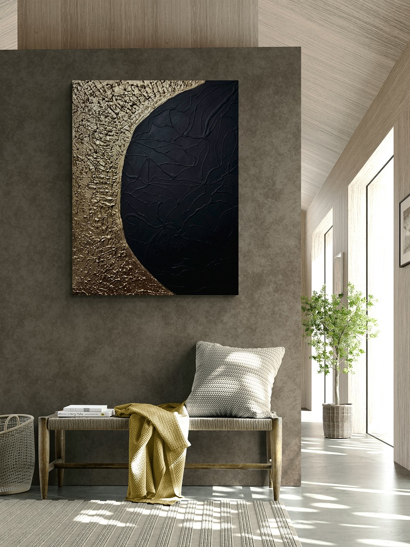 arany vászonkép nappali