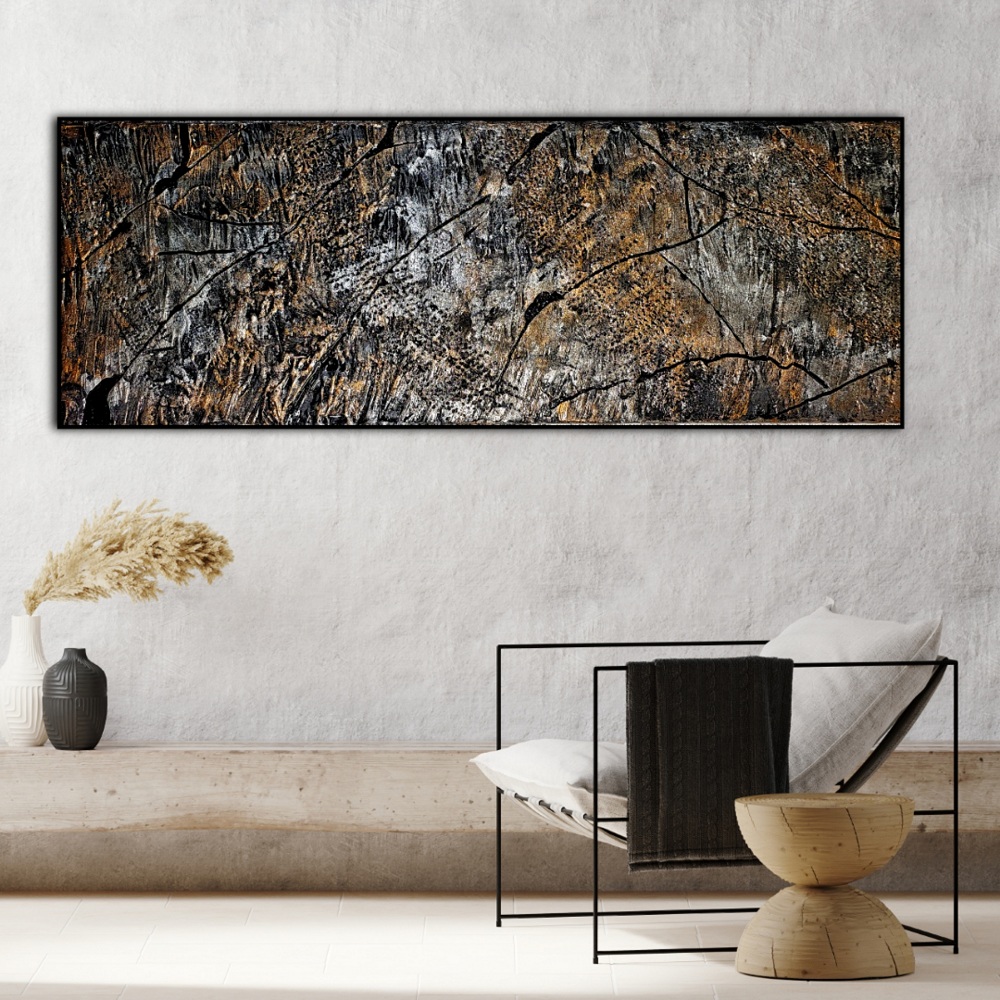 textúrált barna vászonkép 120x40cm textúrált barna vászonkép 120x40cm