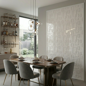 magasfényű falburkolat fehér