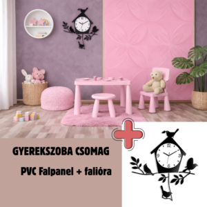 Gyerekszoba dekoráció falra Gyerekszoba csomag-Panel+falióra