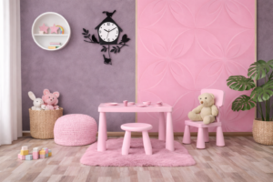 gyerekszoba dekoráció falra falpanel virágmintás
