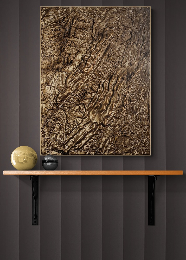 Absztrakt arany vászonkép