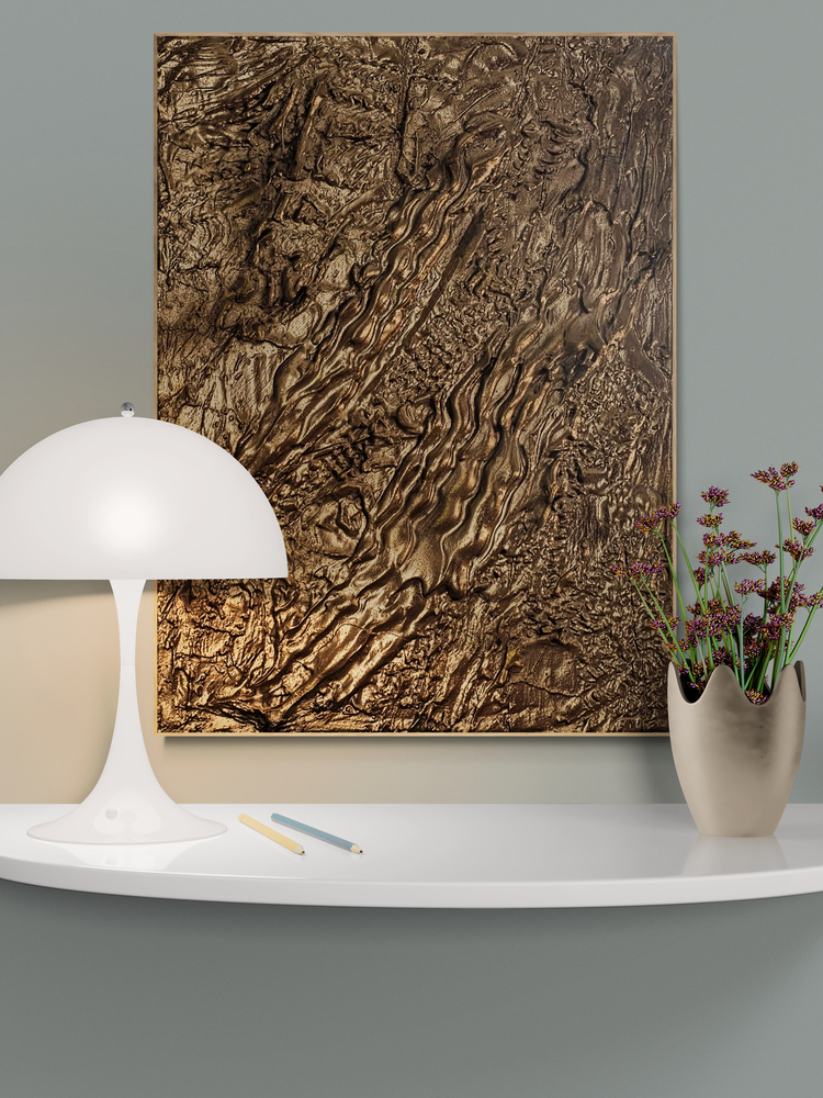 metáll arany falikép